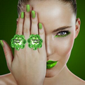 5 Day Imprinted Blinky LED Shamrock Ring